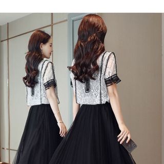 -SET VÁY ÁO REN NƠ -MS12031-T270