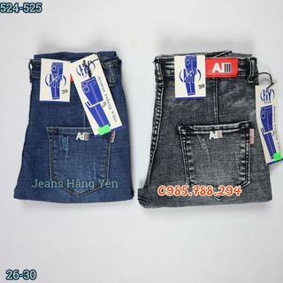 Sỉ Quần Jean Nữ 9 Tấc Lưng Cao Wax 2 Màu Kiểu Cào Xước Nhẹ Size 26-30 JHY-236