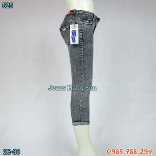 Sỉ Quần Jean Nữ 9 Tấc Lưng Cao Wax 2 Màu Kiểu Cào Xước Nhẹ Size 26-30 JHY-236