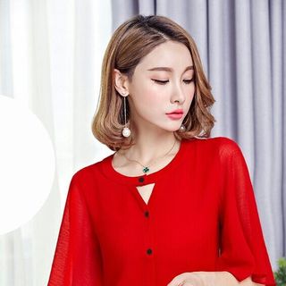 ÁO SM TAY LOE CỔ TAM GIÁC - Mã ADV0448