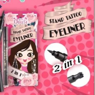 Kẻ mắt 2 đầu in HOA Obuse Stamp Tattoo Thái Lan mới nhất OB1339