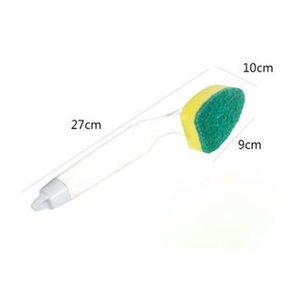 Combo 2 Dụng Cụ Chà Rửa Kèm Bình Đựng Xà Phòng