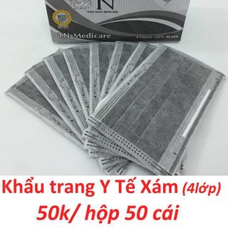 KHẨU TRANG MEDICARE HI-TECH XÁM THẢO NGỌC