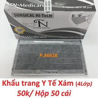 KHẨU TRANG MEDICARE HI-TECH XÁM THẢO NGỌC