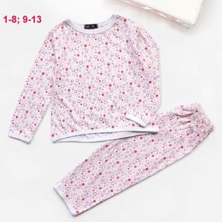 Đồi Bộ Bé Gái Tay Dài Cotton