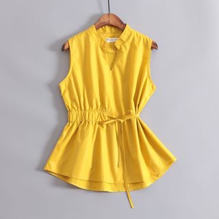 Áo bo thun cột nơ eo Colors