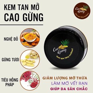 Kem ta mỡ cao gừng