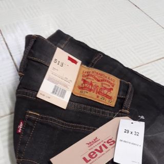 Quần jeans Lvi nam trơn màu đen wash trắng nhẹ QJ0002 tôn dáng đàn ông lịch lãm đẳng cấp