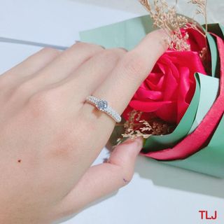 Nhẫn Bạc cặp 2 chiếc đính đá