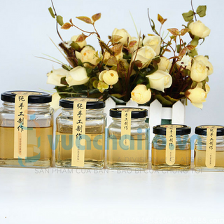 Hũ thủy tinh vuông 50ml 80ml 100ml 200ml380ml500ml750ml