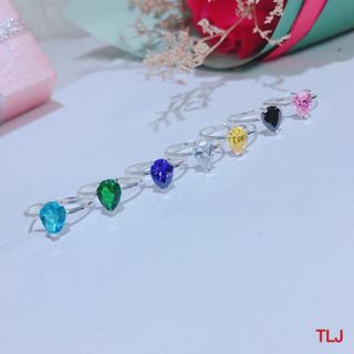 Nhẫn bạc nữ gắn đá phong thuỷ