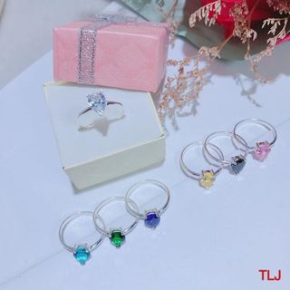 Nhẫn bạc nữ gắn đá phong thuỷ