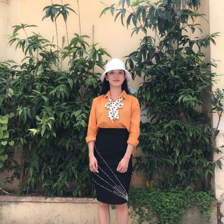 Chân váy công sở vải thun umi hàn quốc