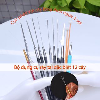 Dụng cụ lấy ráy tai 12 món đặc biệt hộp kim loại giá sỉ