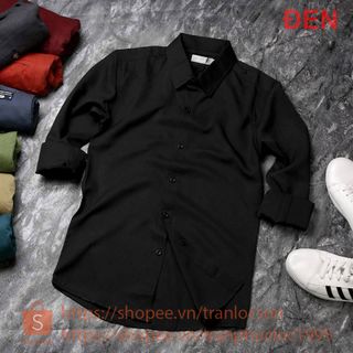 Áo sơmi màu trơn body hàn quốc