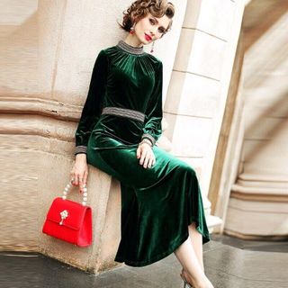 ĐẦM NHUNG ĐUÔI CÁ PHỐI HẠT