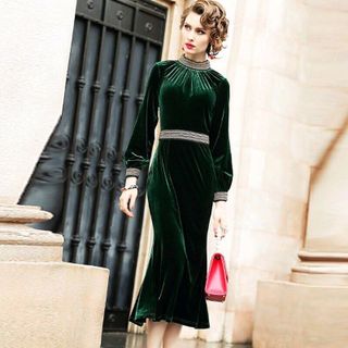ĐẦM NHUNG ĐUÔI CÁ PHỐI HẠT