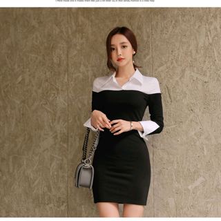 ĐẦM PHỐI MÀU TRẮNG ĐEN