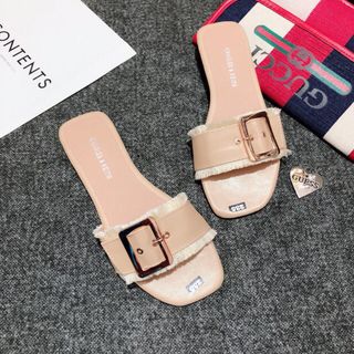 dép quai ngang nữ chắt da