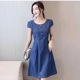 ĐẦM JEAN XOÈ TAY CON