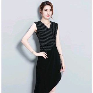 ĐẦM ÔM VẠT XÉO PHỐI SỌC