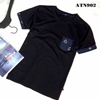 áo thun cổ tròn phối túi