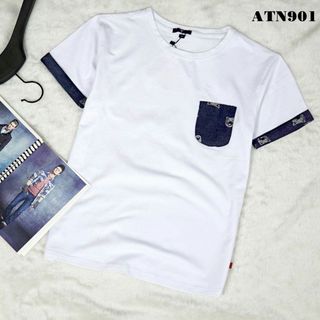 áo thun cổ tròn phối túi