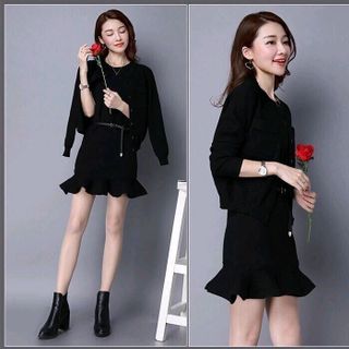 SET ÁO LEN ĐẦM ĐUÔI CÁ - không kèm bellt