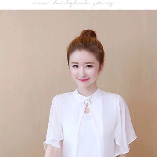 ÁO CỔ TRỤ PHỐI PHỤ KIỆN TAY LOE