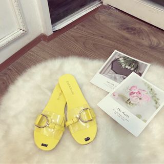 dép quai ngang phối mica