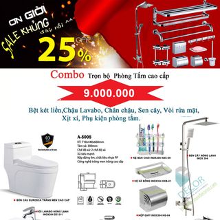 COMBO PHỤ KIỆN PHÒNG TẮM INOX304