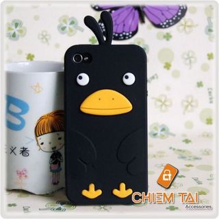 Ốp silicone hình con gà có màu dễ thương iPhone 4 / iPhone 4S giá sỉ