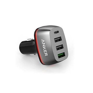 Sạc ô tô Anker 4 cổng 54w 1 cổng USB-C 1 cổng QC 30 và 2 cổng PowerIQ - PowerDrive 4 54w QC 30 USB-C - A2240