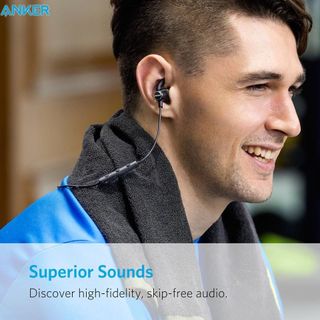 Tai nghe Bluetooth Anker Slim SoundBuds Black Màu đen - Đen