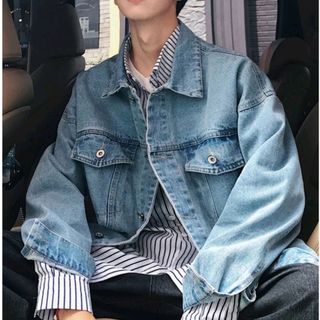áo khoác jeans bò thời trang UniSex Nam nữ thêu xanh