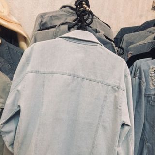 áo khoác jeans bò thời trang UniSex Nam nữ trắng rách