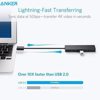 Bộ Chia Cổng USB 30 Anker Ultra Slim - 4 Cổng USB - A7516 copy dữ liệu tốc độ cao - Black giá sỉ