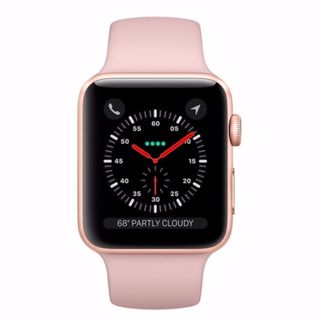 Đồng hồ thông minh Apple Watch Series 3 42mm vàng Gold Aluminum Case with Pink Sand Sport Band MQKW2 - Vàng