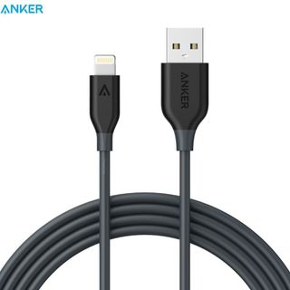 Cáp Lightning Anker siêu bền với dây kevlar Powerline - Dài 18m không kèm túi đựng - A8122 - Xám đậm giá sỉ