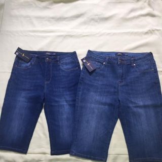 Quần jean lửng PL nữ trơn xanh dương đơn giản wax trắng nhẹ - Mã QJL0001 - xịn