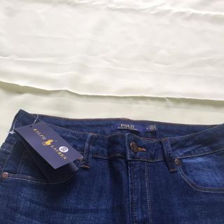 Quần jean lửng PL nữ trơn xanh dương đơn giản wax trắng nhẹ - Mã QJL0001 - xịn
