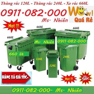 Thùng rác 240 lít giá rẻ tại nam định- thùng rác 120 lít giá sỉ giá sỉ