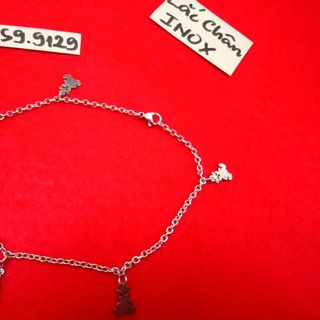 lắc chân inox không bao giờ đen mẫu y hình giá sỉ 12k
