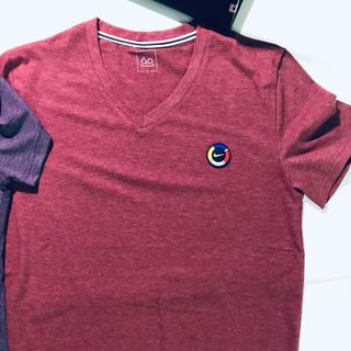 Áo Cổ Tim LoGo Nổi Vip Thun Cotton 65/35 Mịn Mát