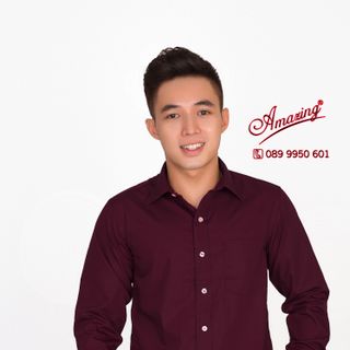 Áo sơ mi nam Amazing tay dài màu đô 4111-3115
