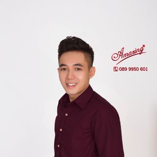 Áo sơ mi nam Amazing tay dài màu đô 4111-3115