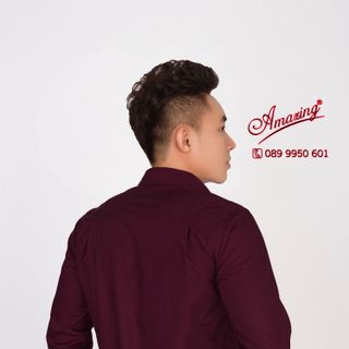 Áo sơ mi nam Amazing tay dài màu đô 4111-3115