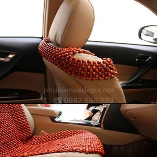 Lót ghế ô tô hạt gỗ Nhãn