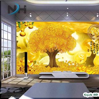 Gạch 3D ốp tường Kim Tiền mẫu KT06