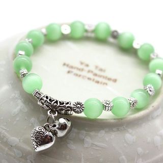 Vòng tay phong thủy đá mắt mèo siêu đẹp mix kim loại giá sỉ 29k